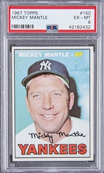 1967 Topps #150 Mickey Mantle – PSA EX-MT 6